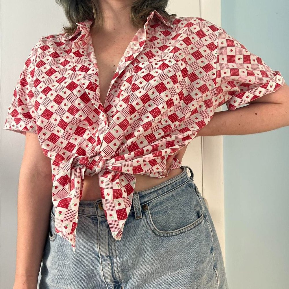 Vintage Cabin Creek Vintage Cherry Print Shirt